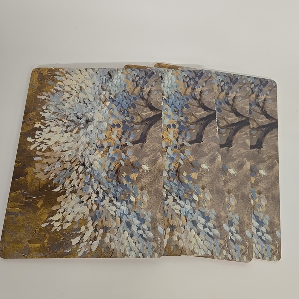 Cala Home Hardboard Cork-Back‎ Placemats, Thousand Lifetimes, Set of 4
